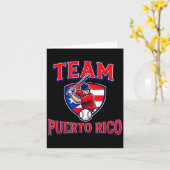 Team Puerto Rico Baseball Flag Patriotic  カード (黄色い花)