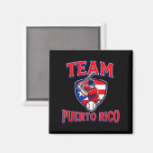 Team Puerto Rico Baseball Flag Patriotic  マグネット (正面/裏面)
