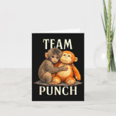 Team punch cute monkey and bear design  カード (正面)