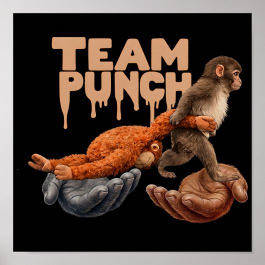 Team Punch Dripping Japanese Monkey ポスター (正面)
