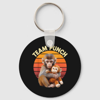 Team Punch Monkey Plush Retro Sun キーホルダー