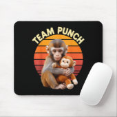 Team Punch Monkey Plush Retro Sun マウスパッド (マウス)