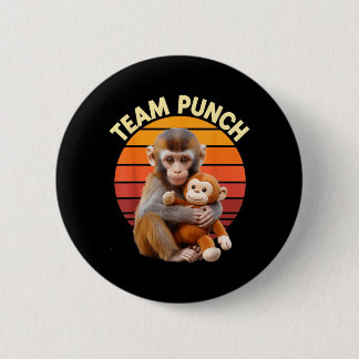 Team Punch Monkey Plush Retro Sun 缶バッジ
