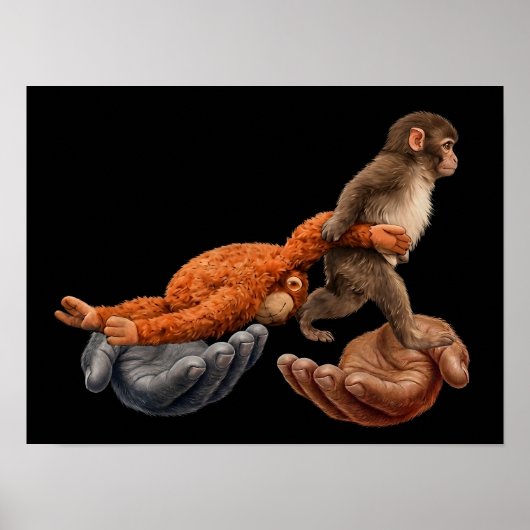 Team Punch Monkey With Toy Six Seven Style ポスター (正面)