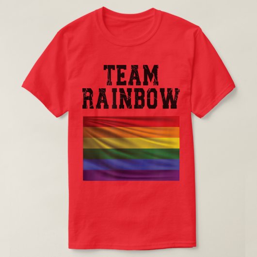 Team Rainbow, LGBTQ, LGBT, Gay-Pride T-Shirt Tシャツ (デザイン正面)