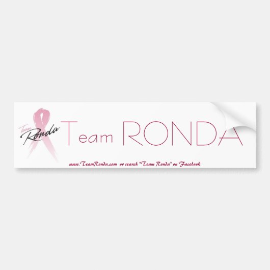 team_ronda、チームロンダ、www.TeamRonda.comまたはs… バンパーステッカー (正面)