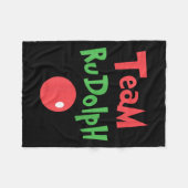 Team Rudolph - Rudolph The Red Nose Reindeer  フリースブランケット (正面(横))