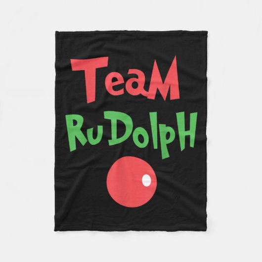 Team Rudolph - Rudolph The Red Nose Reindeer  フリースブランケット (正面)