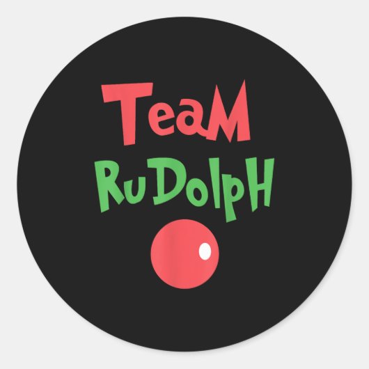 Team Rudolph - Rudolph The Red Nose Reindeer  ラウンドシール (正面)