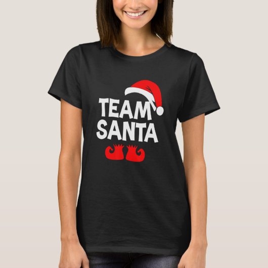 Team Santa Christmas Squad Family Matching Pajama  Tシャツ (正面)