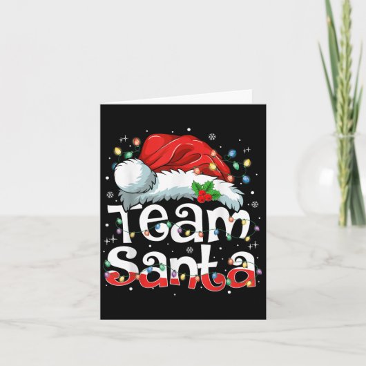Team Santa Claus Christmas Family Matching Pajama  カード (正面)