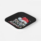 Team Santa Claus Christmas Family Matching Pajama ペーパープレート (傾斜あり)