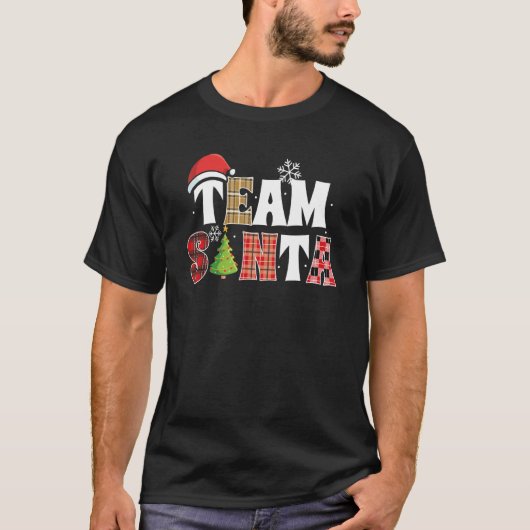 Team Santa Family Group Matching Christmas Pajama  Tシャツ (正面)