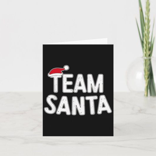 Team Santa Shirt Adult Kids Christmas Santa Squad  カード (正面)