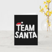 Team Santa Shirt Adult Kids Christmas Santa Squad  カード (黄色い花)