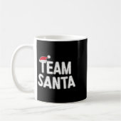 Team Santa Shirt Adult Kids Christmas Santa Squad  コーヒーマグカップ (左)