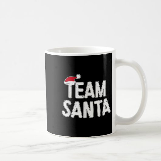 Team Santa Shirt Adult Kids Christmas Santa Squad  コーヒーマグカップ (右)
