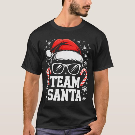 Team Santa Shirt Adult Kids Christmas Santa Squad Tシャツ (正面)