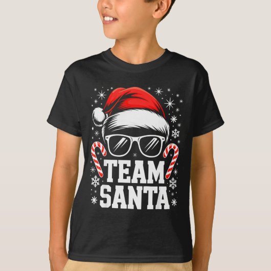 Team Santa Shirt Adult Kids Christmas Santa Squad  Tシャツ (正面)