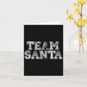 Team Santa T Shirt - Funny Fun Christmas Day Tee  カード (黄色い花)