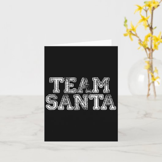 Team Santa T Shirt - Funny Fun Christmas Day Tee  カード (黄色い花)