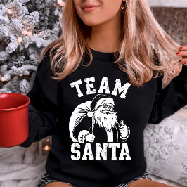 "Team Santa" Thumbs Up Holiday スウェットシャツ