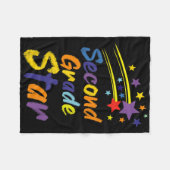 Team Second 2nd Grade Back To School Student Teach フリースブランケット (正面(横))