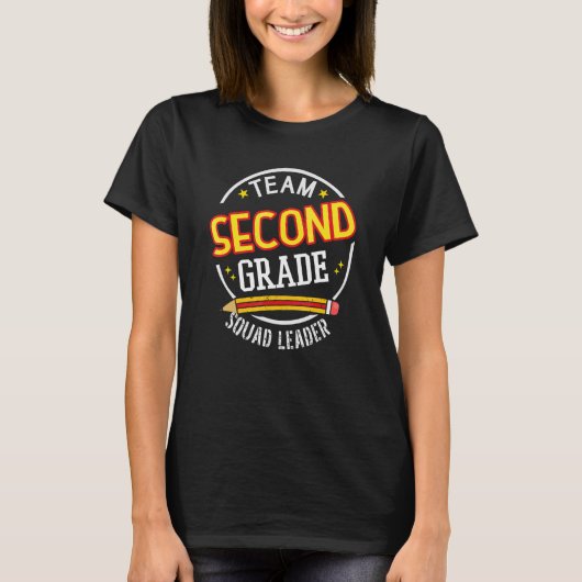 Team Second Grade  Squad Leader  Back to School Tシャツ (正面)