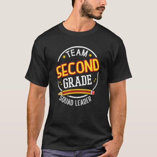 Team Second Grade  Squad Leader  Back to School Tシャツ (正面)