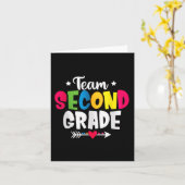 Team Second Grade Teachers 2nd Grade Back To Schoo カード (黄色い花)