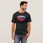 Team Slovakia Hockey Puck retro Tシャツ (正面フル)