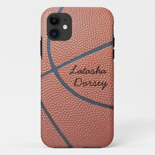 Team Spirit_Basketballテクスチャ_Autograph-スタイル Case-Mate iPhoneケース (裏面)