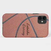 Team Spirit_Basketballテクスチャ_Autograph-スタイル Case-Mate iPhoneケース (裏面(横))