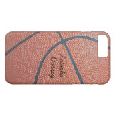 Team Spirit_Basketballテクスチャlook_パーソナライズされた Case-Mate iPhoneケース (裏面(横))