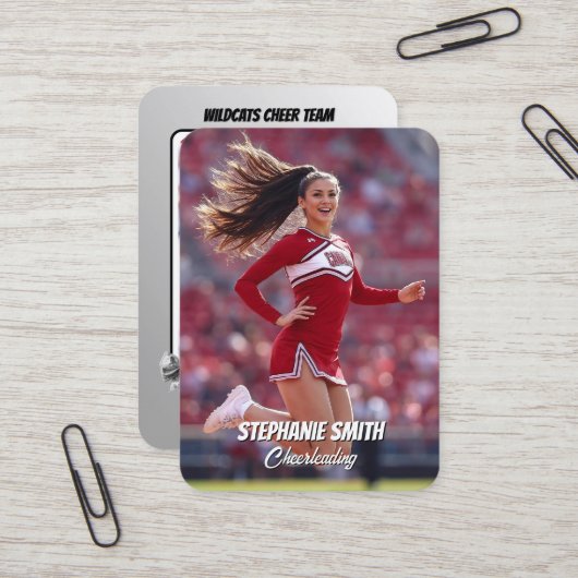 Team Spirit Cheerleader Trading Cards 名刺 (正面/裏面インサイチュ)