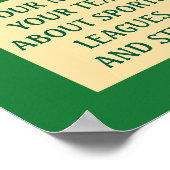 Team Sports Baseballあなたの写真と文字 ポスター (角)