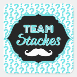 TEAM Staches Blue Gender Revealステッカー スクエアシール