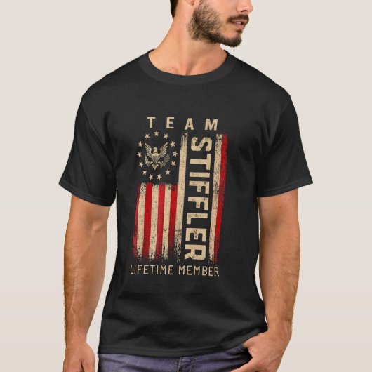 Team STIFFLER Lifetime Member American Flag Tシャツ (正面)