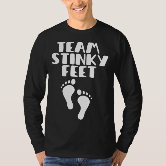 Team Stinky Feet Foot Barefoot Footprint Foot Smel Tシャツ (正面)