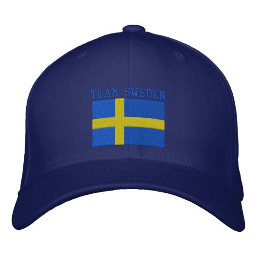 TEAM Sweden 2010日付カスタマイズ可能 刺繍入りキャップ (正面)