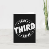 Team Third Grade Teacher Student Back To School 3r カード (正面)