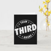 Team Third Grade Teacher Student Back To School 3r カード (黄色い花)