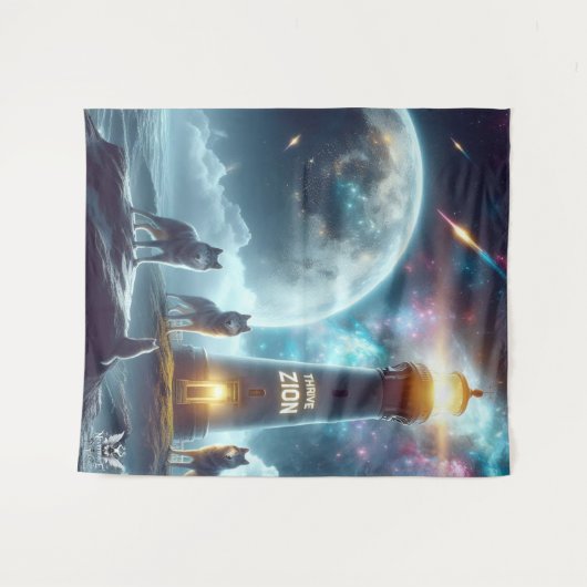 Team Thrive Zion Wall タペストリー (正面(横))