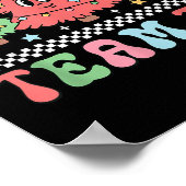 Team Tk Teacher Christmas Sweater Retro Xmas Tree  ポスター (角)