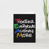 Team Together Everyone Achieves More Teamwork Moti カード (正面)