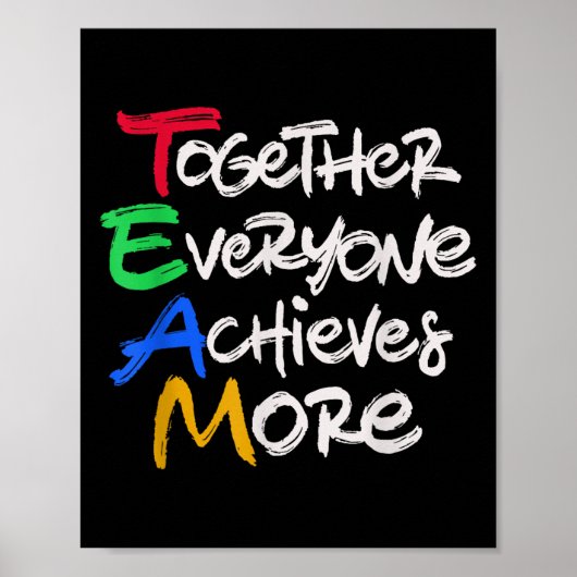 Team Together Everyone Achieves More Teamwork Moti ポスター (正面)