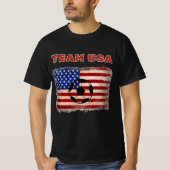 Team USA 2026 Distressed Flag Soccer Game Day Tシャツ (正面)