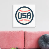 Team USA Baseball キャンバスプリント (インサイチュ (リビング))