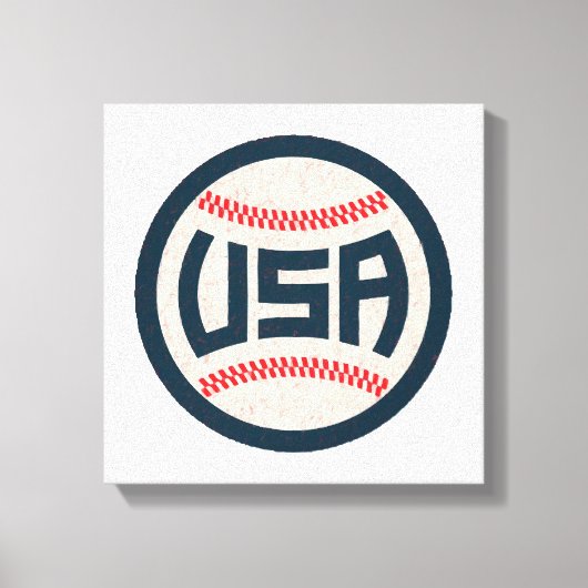 Team USA Baseball キャンバスプリント (正面)