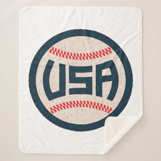 Team USA Baseball シェルパブランケット (正面)